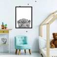 Kissanpentu seinäjuliste - Eläinhahmot sisustuksessa - Lastenhuoneen koristelu - 40 x 27 cm