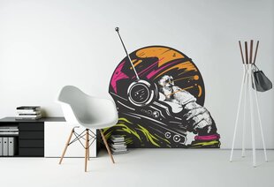 Vinyyli seinätarra Banksyn apina astronautti sisustus lastenhuoneeseen - 120 x 116 cm hinta ja tiedot | Sisustustarrat | hobbyhall.fi