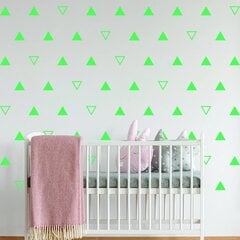 Vinyyli seinätarrat, vihreä kolmiokuvioinen sisustus - 40 kpl. hinta ja tiedot | Sisustustarrat | hobbyhall.fi