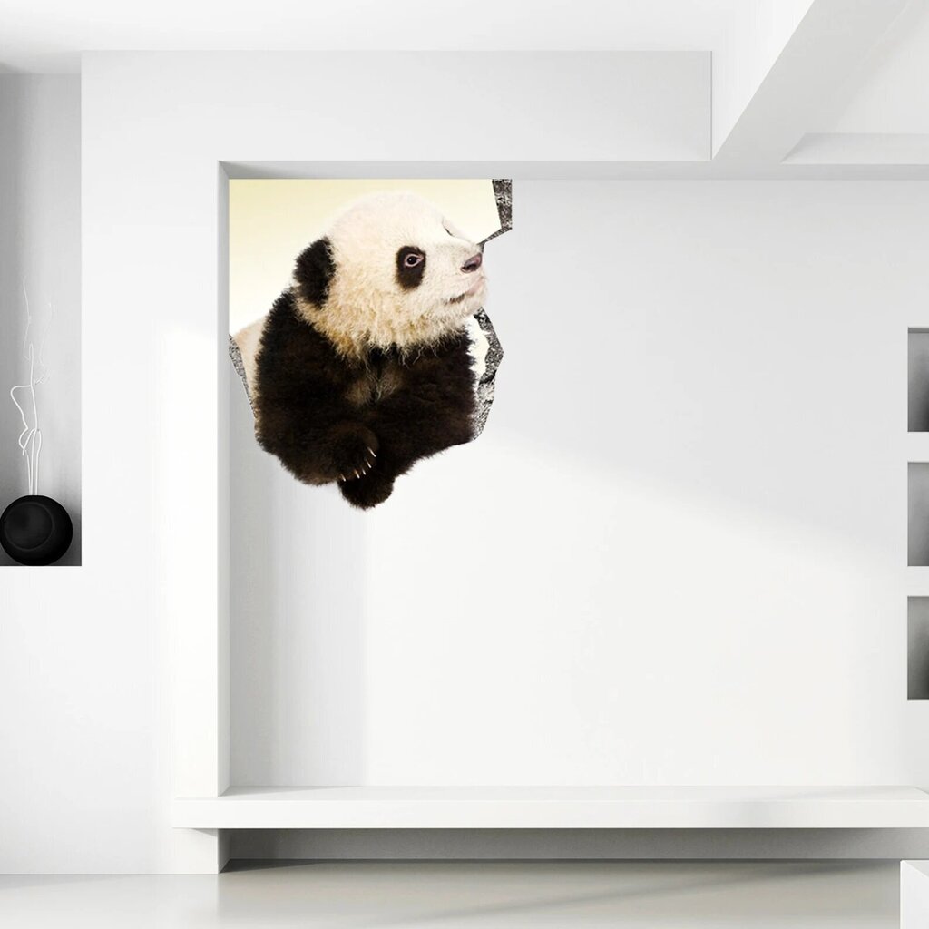3D-panda seinätarra eläinten sisustusdeko lastenhuoneeseen - 60 x 60 cm hinta ja tiedot | Sisustustarrat | hobbyhall.fi
