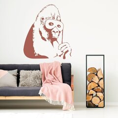 Banksyn gorillan naamioituessaan - vaaleanpunainen vinyylikoriste sisustukseen - 60 x 53 cm hinta ja tiedot | Sisustustarrat | hobbyhall.fi