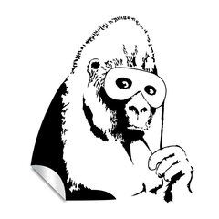 Banksyn gorilla naamioituneena - seinätarra sisustukseen - 60 x 53 cm hinta ja tiedot | Sisustustarrat | hobbyhall.fi
