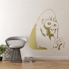 Banksyn gorillan kasvonaamioseinätarra – Kultainen vinyyli sisustuselementti – 53 x 60 cm hinta ja tiedot | Sisustustarrat | hobbyhall.fi