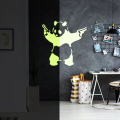 Heijastavat seinätarrat Banksyn graffitista Panda Glow-in-the-dark -tarroja sisustukseen - 78 x 78 cm hinta ja tiedot | Sisustustarrat | hobbyhall.fi