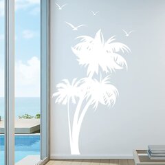 Vinyyli seinätarra Suuret palmupuut sisustuksen koristeena - 213 x 127 cm hinta ja tiedot | Sisustustarrat | hobbyhall.fi