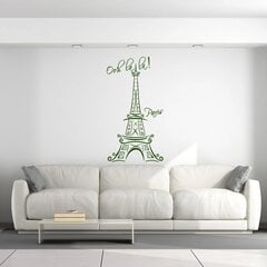 Vinyyli vihreä seinätarra Eiffel-torni Pariisi ranskalainen sisustus - 120 x 53 cm hinta ja tiedot | Sisustustarrat | hobbyhall.fi