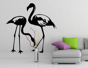 Musta flamingo seinätarra linnuilla - sisustustarra 100x100 cm hinta ja tiedot | Sisustustarrat | hobbyhall.fi