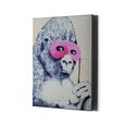 Seinäkangas Gorilla pinkissä naamiossa - Tyylikäs sisustus - 60 x 40 cm