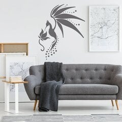 Vinyyli seinätarra harmaalla värisävyllä Kolibri Lintu Sisustus - 100 x 86 cm hinta ja tiedot | Sisustustarrat | hobbyhall.fi