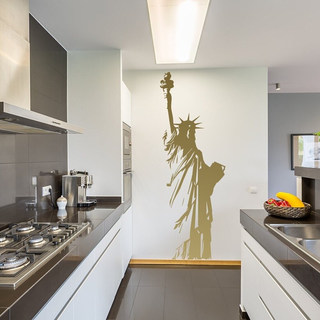 Vinyyli kultainen seinätarra Vapaudenpatsas New York sisustus - 180 x 63 cm hinta ja tiedot | Sisustustarrat | hobbyhall.fi