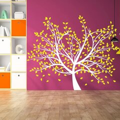Vinyyli seinätarra Keltalehtinen puu Kasvien sisustus - 180 x 147 cm hinta ja tiedot | Sisustustarrat | hobbyhall.fi