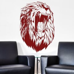 Vinyyli seinätarra punainen leijonanpää sisustus - 120 x 81 cm hinta ja tiedot | Sisustustarrat | hobbyhall.fi