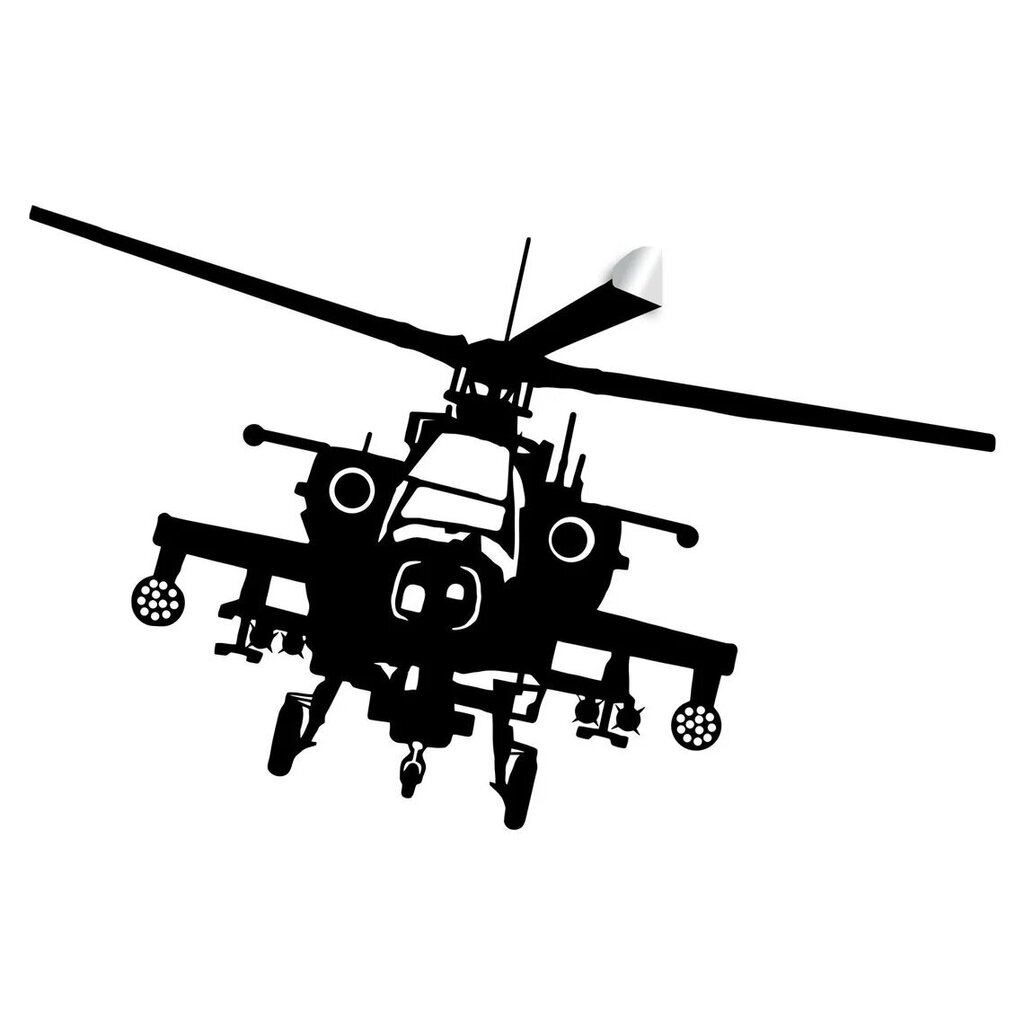 Vinyyli tarra seinälle Helikopteri Sisustus - 100 x 68 cm hinta ja tiedot | Sisustustarrat | hobbyhall.fi