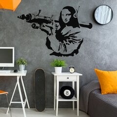 Vinyyli seinätarra Banksyn Mona Lisa aseella - sisustuskoriste 120 x 81 cm hinta ja tiedot | Sisustustarrat | hobbyhall.fi