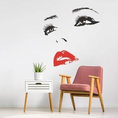 Vinyyli seinätarra - Kaunis naisen kasvot - Sisustustarra 120 x 116 cm hinta ja tiedot | Sisustustarrat | hobbyhall.fi