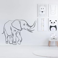 Vinyyli seinätarra Söpö elefantti Safari sisustus - 140 x 101 cm hinta ja tiedot | Sisustustarrat | hobbyhall.fi