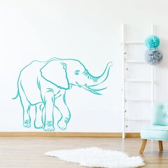 Vinyyli sininen seinätarra Söpö elefantti Safaridekoraatio - 140 x 101 cm hinta ja tiedot | Sisustustarrat | hobbyhall.fi