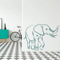 Vinyyli vihreä seinätarra Söpö elefantti Safaridekorointi - 140 x 101 cm hinta ja tiedot | Sisustustarrat | hobbyhall.fi