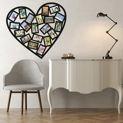 Perheen sydämen muotoinen valokuvakehys seinätarrana - 120 x 106 cm sisustustarrat kotiin. hinta ja tiedot | Sisustustarrat | hobbyhall.fi