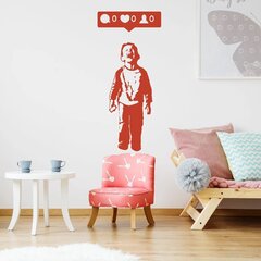 Punainen vinyyli seinätarra Banksyn graffitista, itkevä poika älypuhelimella, sisustus - 120 x 55 cm hinta ja tiedot | Sisustustarrat | hobbyhall.fi