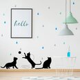 Vinyyli seinätarra Leikkivät kissat Eläintarrat Sisustuskoriste - 100 x 35 cm