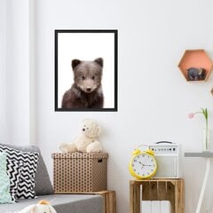 Pieni karhu söpö juliste sisustukseen lastenhuoneeseen - 45 x 32 cm hinta ja tiedot | Taulut | hobbyhall.fi