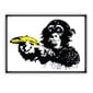 Banksyn seinäjuliste Apina ja banaani - Graffitidekorointi - 45 x 32 cm hinta ja tiedot | Taulut | hobbyhall.fi