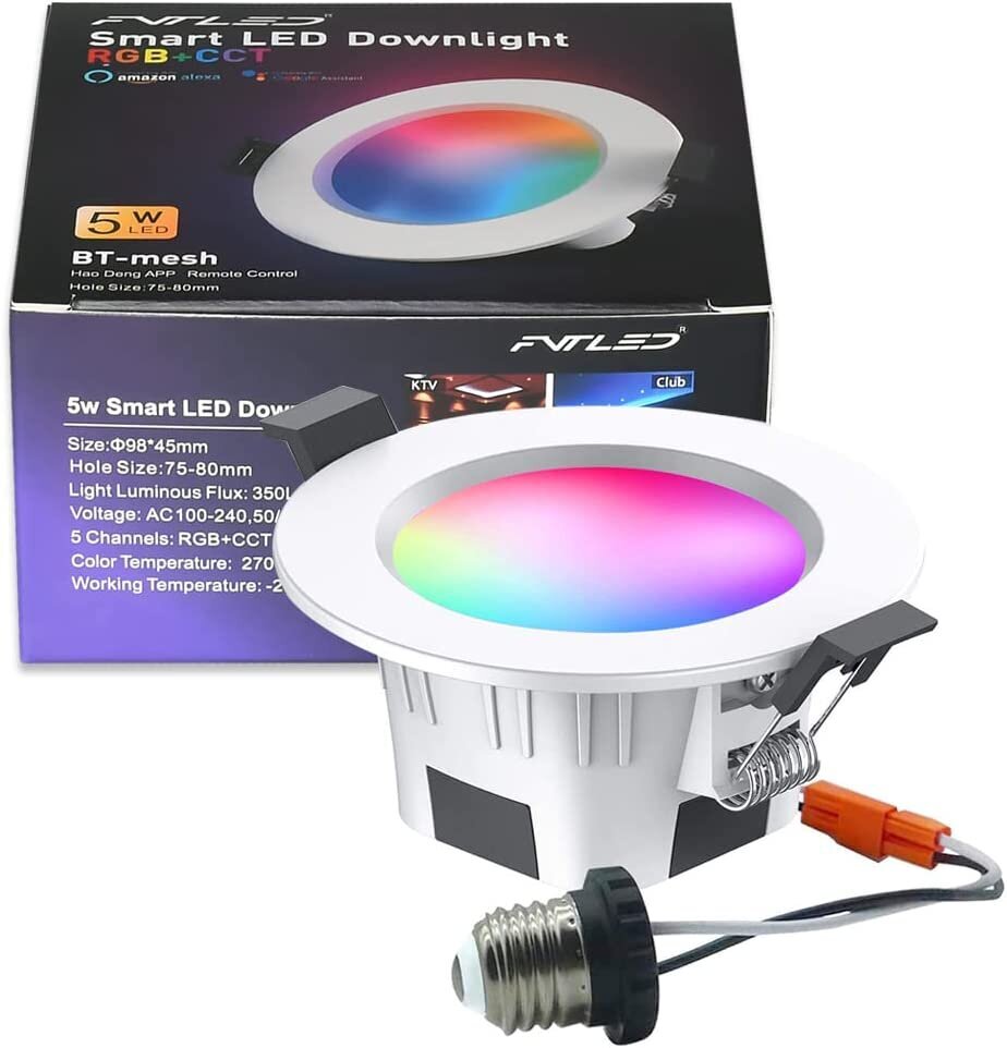 FVTLED LED kattovalaisin kohdevalo 5W himmennettävä Bluetooth hinta ja tiedot | Upotettavat valaisimet ja LED-valaisimet | hobbyhall.fi