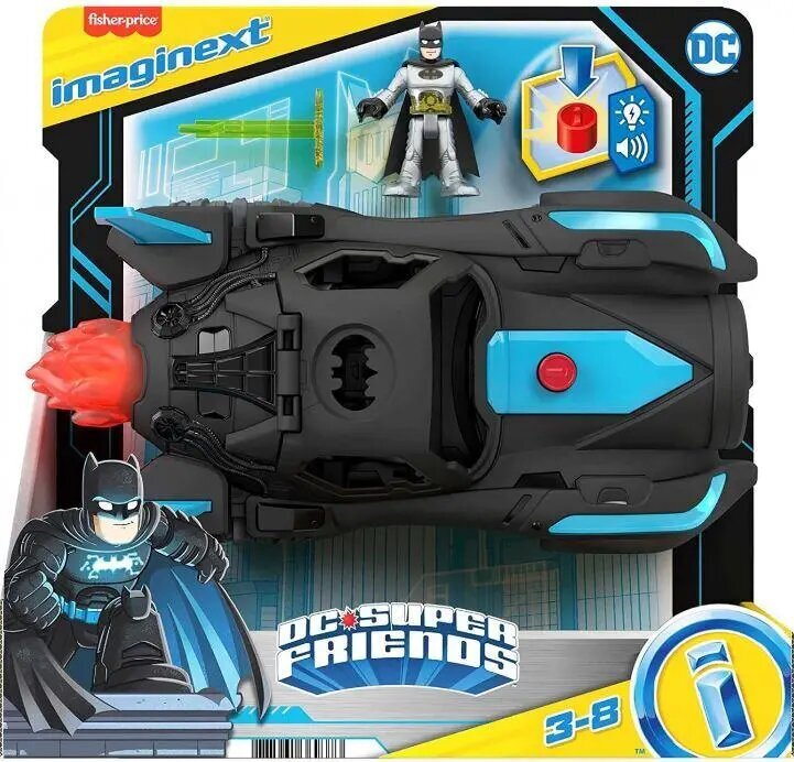 Fisher-Price Imaginext: DC Super Friends, Deluxe Batmobile F22 (HGX96) hinta ja tiedot | Poikien lelut | hobbyhall.fi