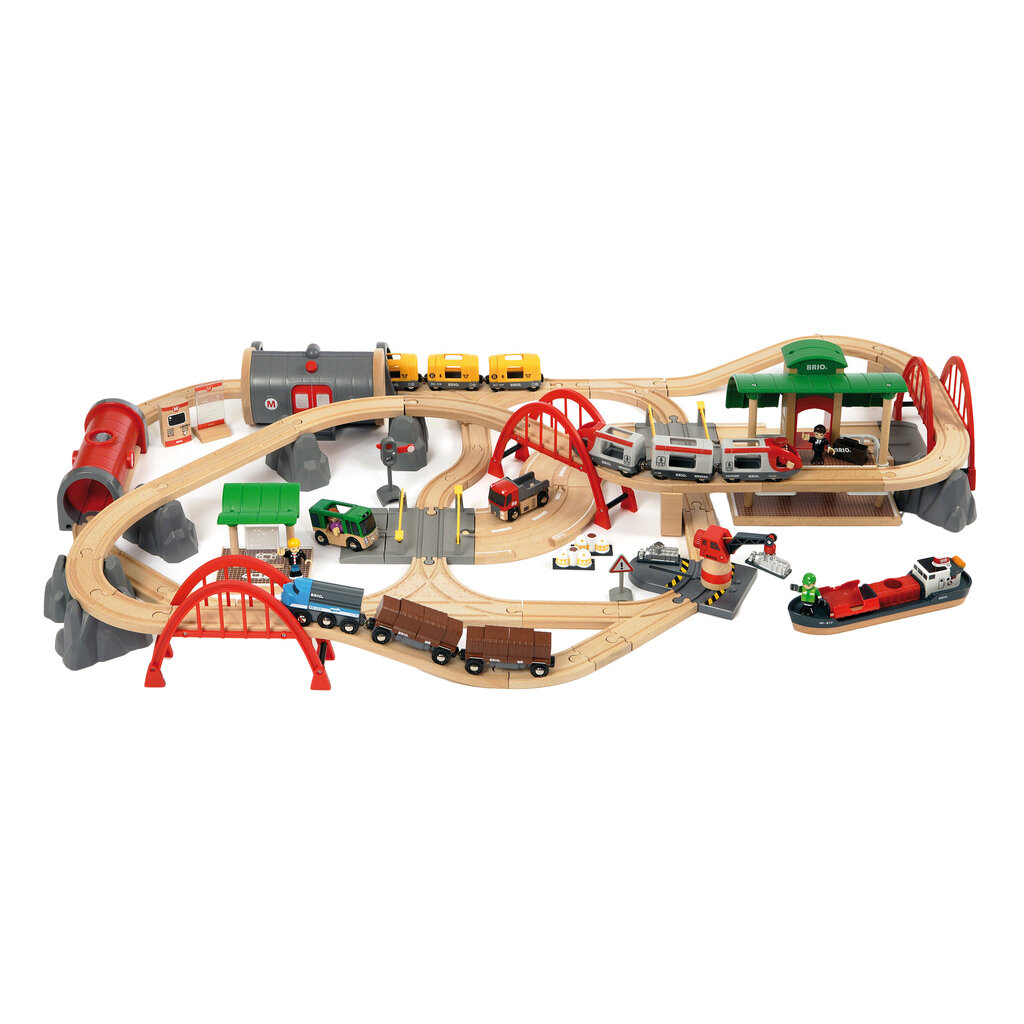 BRIO World 33052 - Rail & Road -deluxe ratasetti, iso laatikko hinta ja tiedot | Poikien lelut | hobbyhall.fi