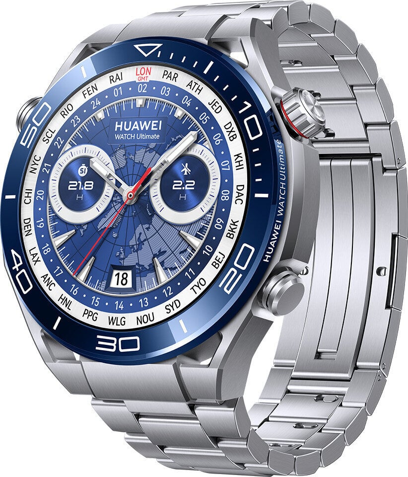 Huawei Watch Ultimate Blue/Silver 55020AGG hinta ja tiedot | Älykellot | hobbyhall.fi