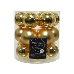 Joulupallot 010438, 18 kpl, 4 cm, kultainen hinta ja tiedot | Joulukuusen koristeet | hobbyhall.fi