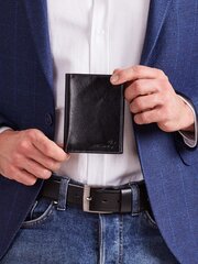 Musta nahkainen pystysuora lompakko miehelle hinta ja tiedot | Miesten lompakot | hobbyhall.fi