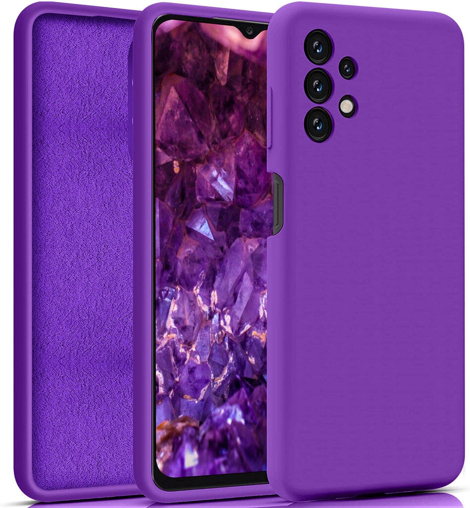 Silikonikotelo Samsung Galaxy A13/A13 5G SoundBerry (real liquide silicone Easy Clean), violetti hinta ja tiedot | Puhelimen kuoret ja kotelot | hobbyhall.fi