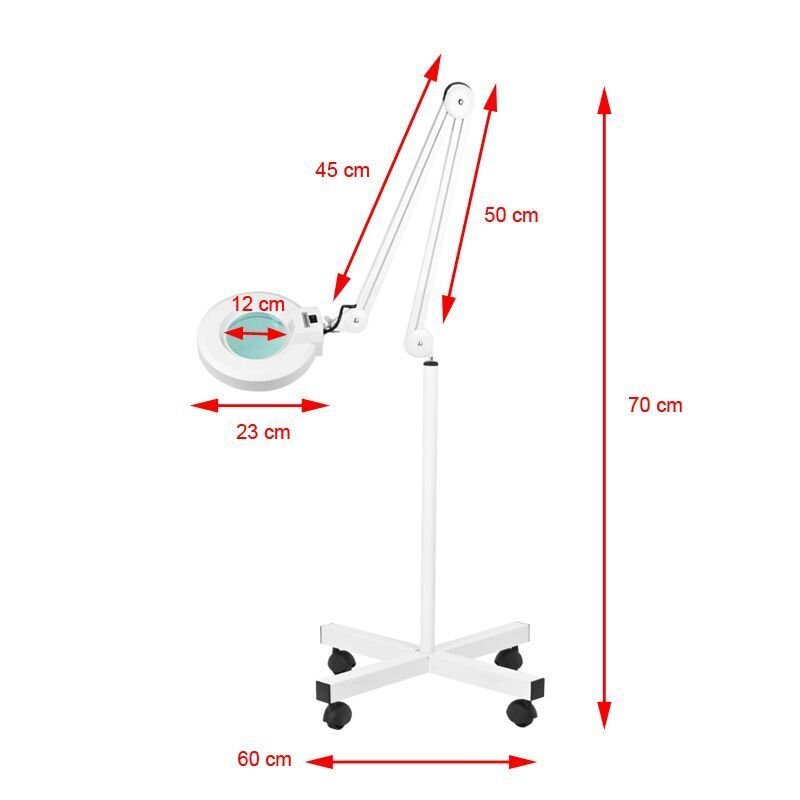 Kosmetologin valaisin suurennuslasilla ja jalustalla 5D 22W WHITE hinta ja tiedot | Manikyyri ja pedikyyri | hobbyhall.fi