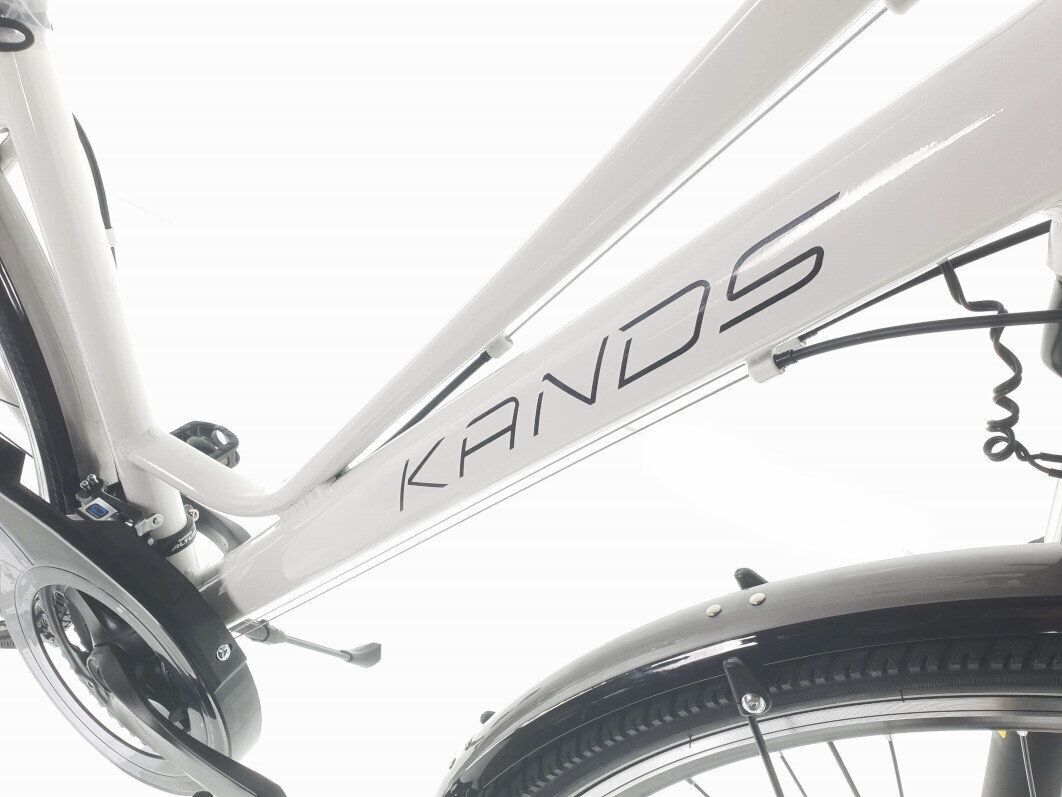 Naisten polkupyörä Kands Elite Pro, korkeudelle 150-167 cm, alumiinirunko, iskunvaimentimella, 27-nopeuksinen Shimano vaihteisto, 28" alumiinivanteet, Valkoinen hinta ja tiedot | Polkupyörät | hobbyhall.fi