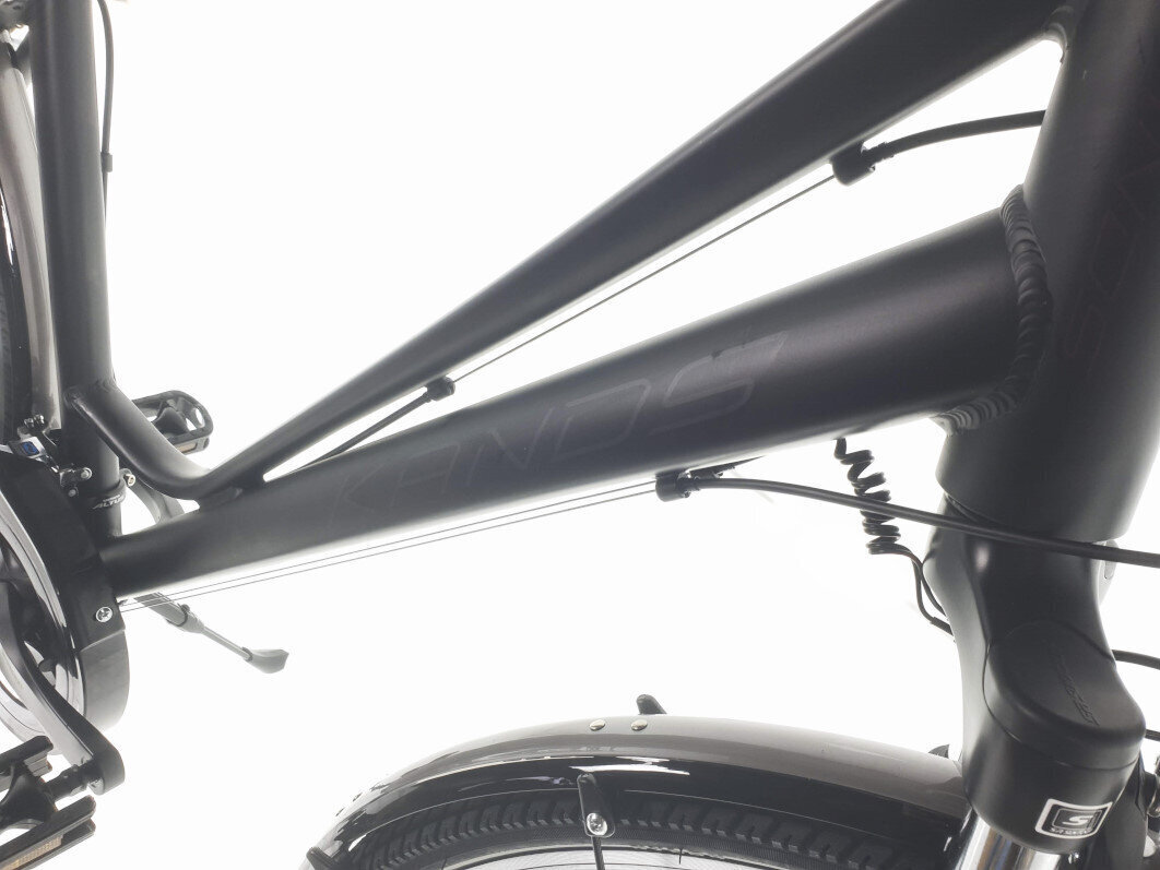 Naisten polkupyörä Kands Elite Pro, 150-167 cm korkeudelle, alumiinirunko, iskunvaimentimella, 27-nopeuksinen Shimano-vaihde, 28" alumiinivanteet, musta hinta ja tiedot | Polkupyörät | hobbyhall.fi