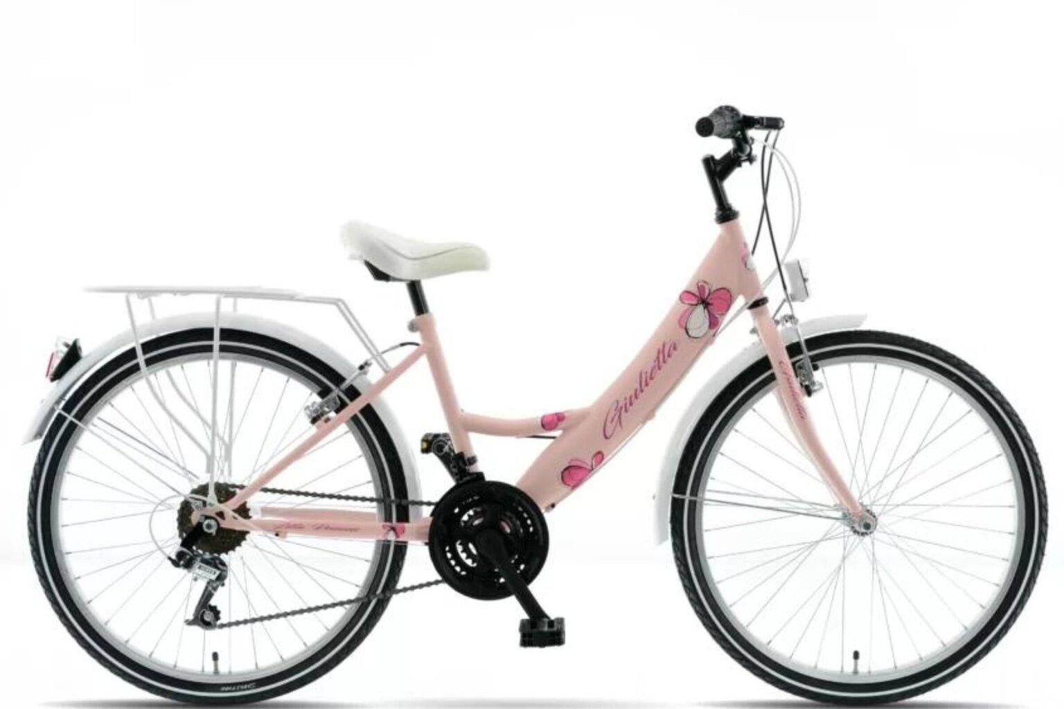 Lasten polkupyörä Kands Giulietta, 130-165 cm, 24" alumiinivanteet, Shimano, Pinkki hinta ja tiedot | Polkupyörät | hobbyhall.fi