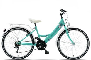 Lasten polkupyörä Kands Giulietta, 130-165 cm, 24" alumiinivanteet, Shimano, Vihreä kaina ir informacija | Polkupyörät | hobbyhall.fi