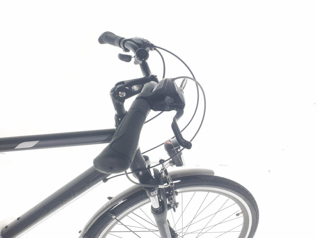 Miesten polkupyörä Kands Travel-X Alu, korkeudelle 182-200 cm, alumiinirunko, iskunvaimentimella, 24-nopeuksinen Shimano vaihteisto, 28" alumiinivanteet, Musta hinta ja tiedot | Polkupyörät | hobbyhall.fi