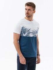 Valkoinen - sininen Beran T-paita S1641-51184-XXL hinta ja tiedot | Miesten T-paidat | hobbyhall.fi
