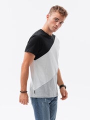 Musta - harmaa T-paita Domen S1627-51192-XXL hinta ja tiedot | Miesten T-paidat | hobbyhall.fi