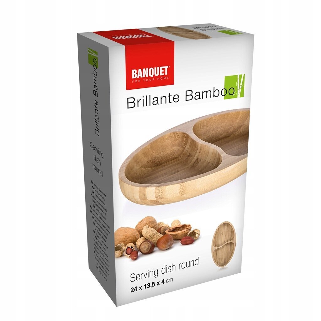 Banquet bambusta valmistettu tarjoiluastia, 13,5 x 24 cm. hinta ja tiedot | Astiat | hobbyhall.fi