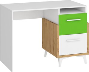 Työpöytä Meblocross Hey 03, valkoinen/vihreä hinta ja tiedot | Tietokonepöydät ja työpöydät | hobbyhall.fi