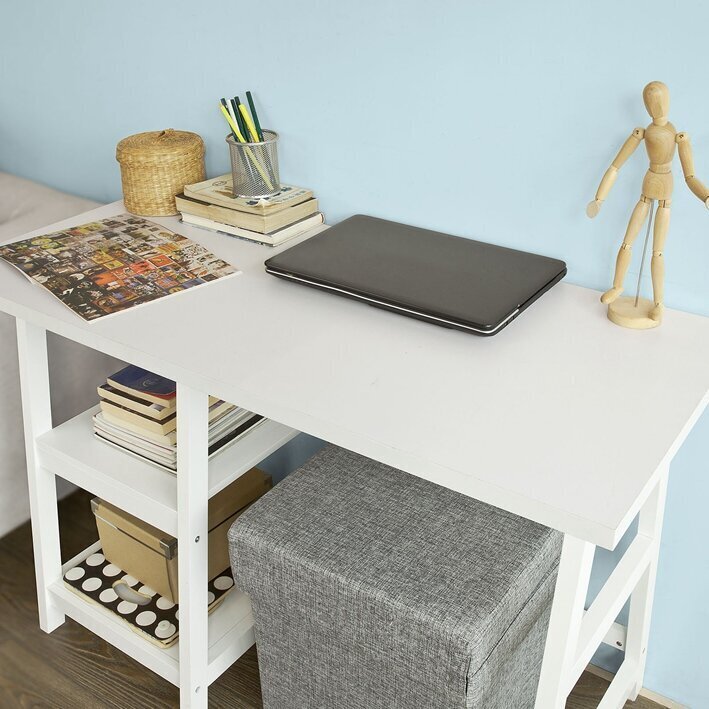 Työpöytä SoBuy FWT16-W, valkoinen hinta ja tiedot | Tietokonepöydät ja työpöydät | hobbyhall.fi