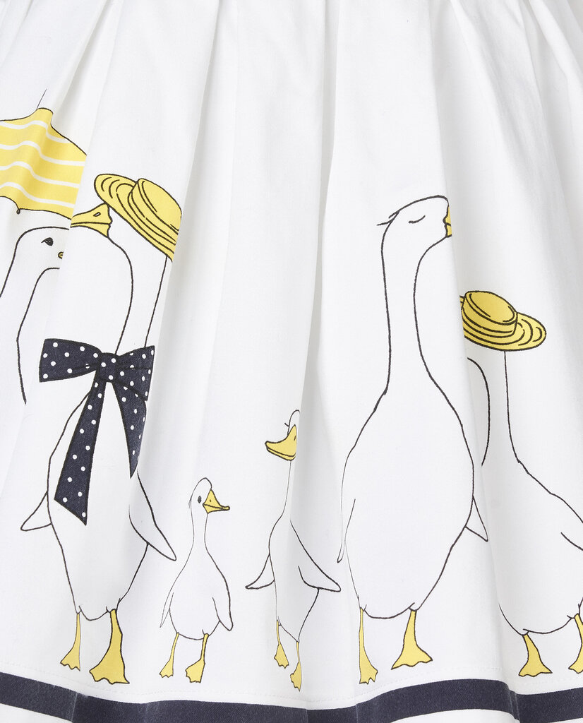 Gulliver, valkoisen värinen kuviollinen lasten mekko 104 cm x 56 cm x 51 cm hinta ja tiedot | Tyttöjen hameet | hobbyhall.fi