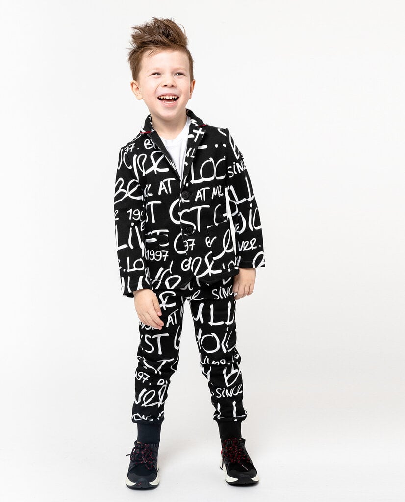 Gulliver-koristeella varustettu lasten housut, mustan väriset, 98 cm hinta ja tiedot | Poikien puserot, liivit ja jakut | hobbyhall.fi