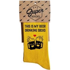 Sukat "This is my beer drinking socks” hinta ja tiedot | Hauskat sukat | hobbyhall.fi