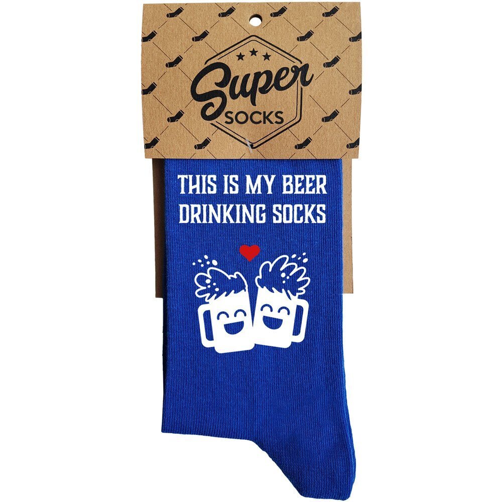 Sukat "This is my beer drinking socks” hinta ja tiedot | Hauskat sukat | hobbyhall.fi