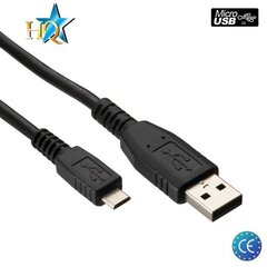 HQ Universal Micro USB Data / Charger Cable 1.2m Black (EU Blister) hinta ja tiedot | Puhelinkaapelit | hobbyhall.fi